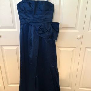 Strapless Navy Ballgown